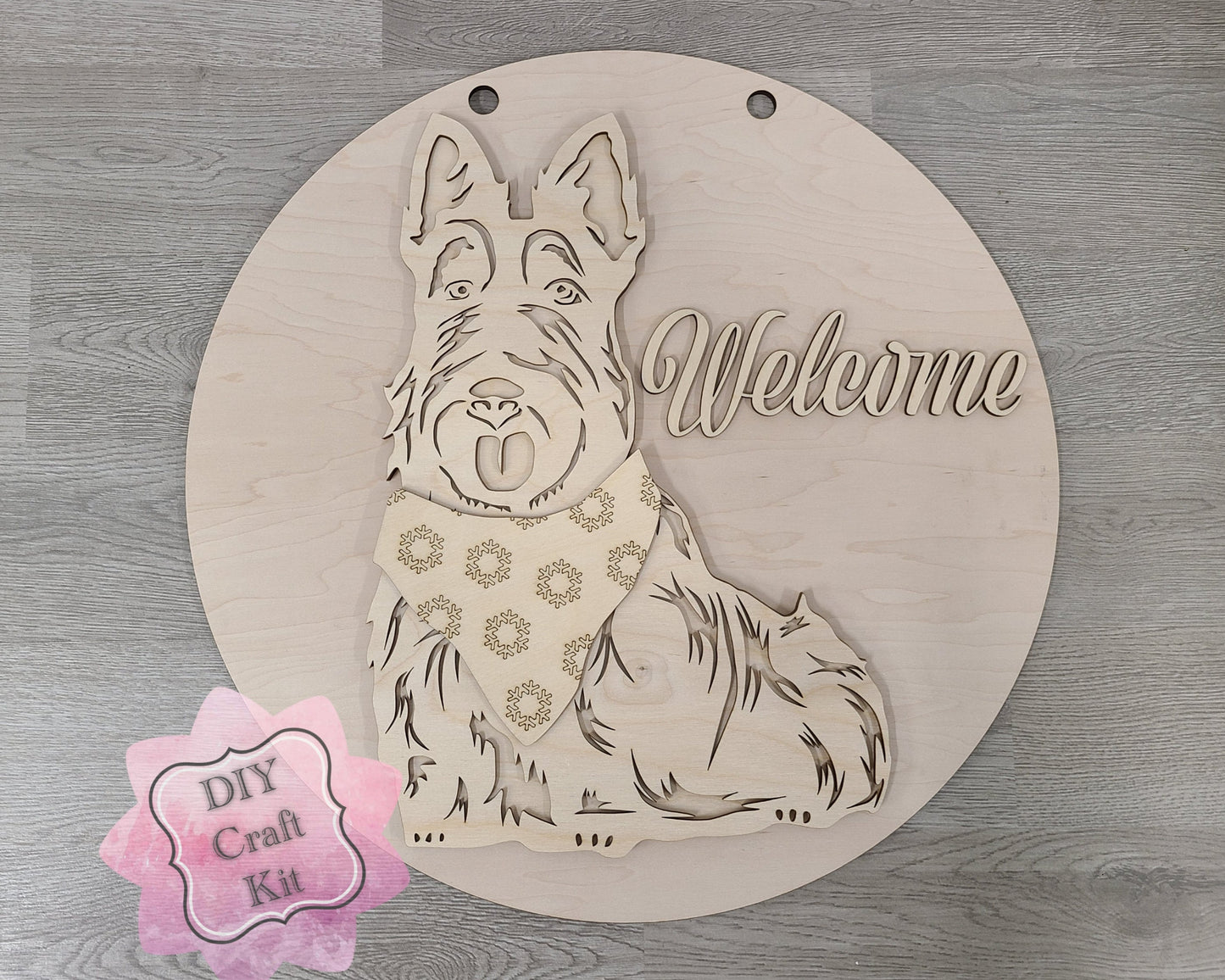 Scottie Interchangeable Sign | WINTER BANDANA | #200005