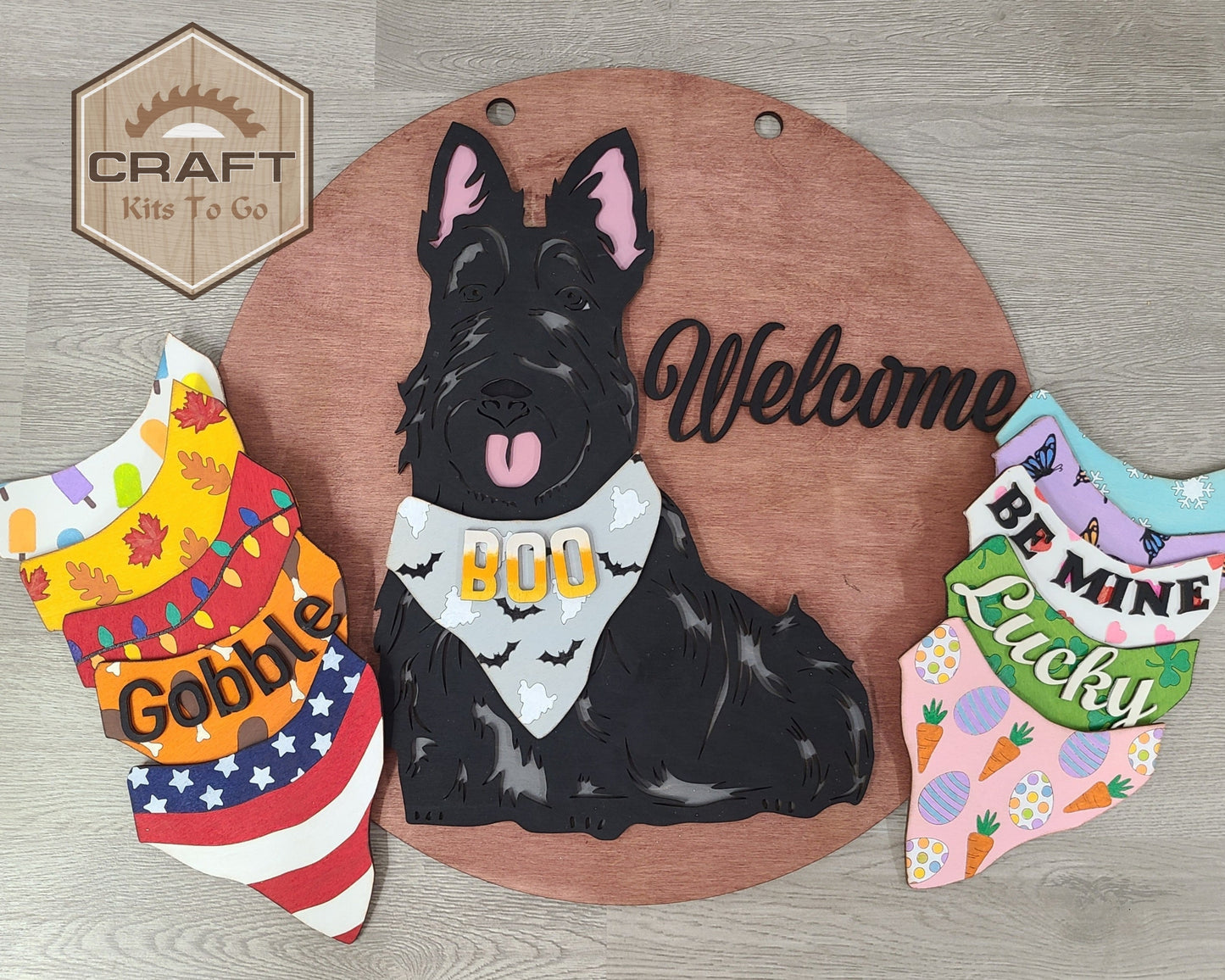 Scottie Interchangeable Sign | VALENTINE BANDANA | #200005