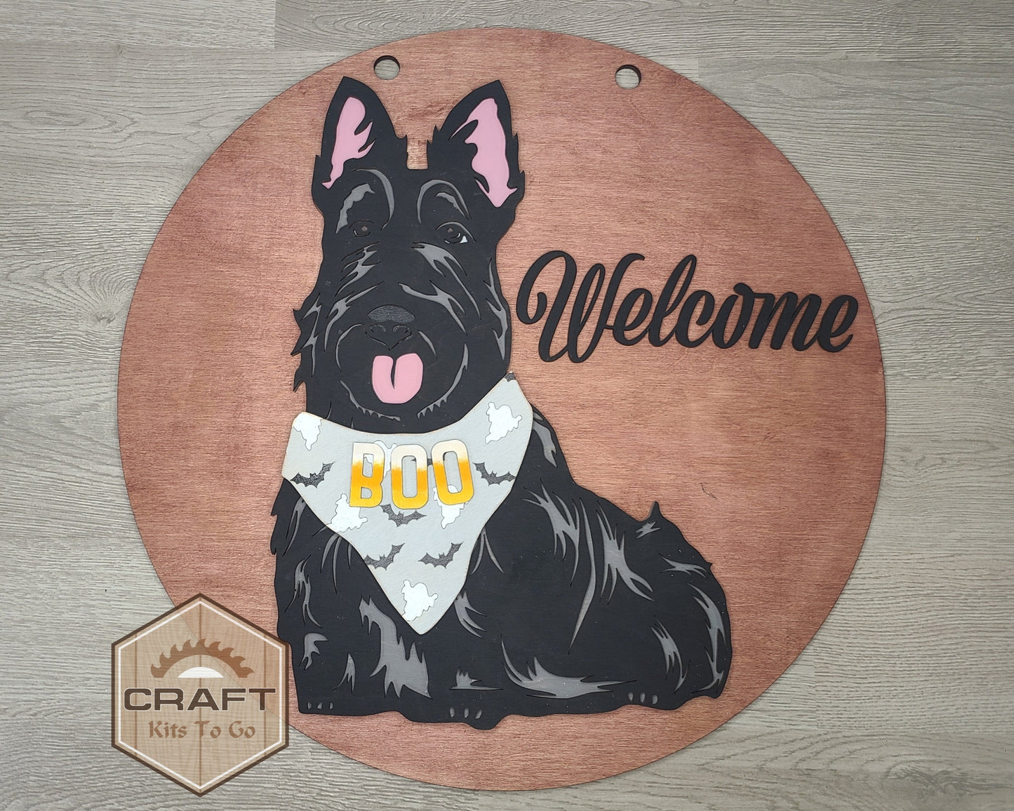 Scottie Interchangeable Sign | HALLOWEEN BANDANA | #200005