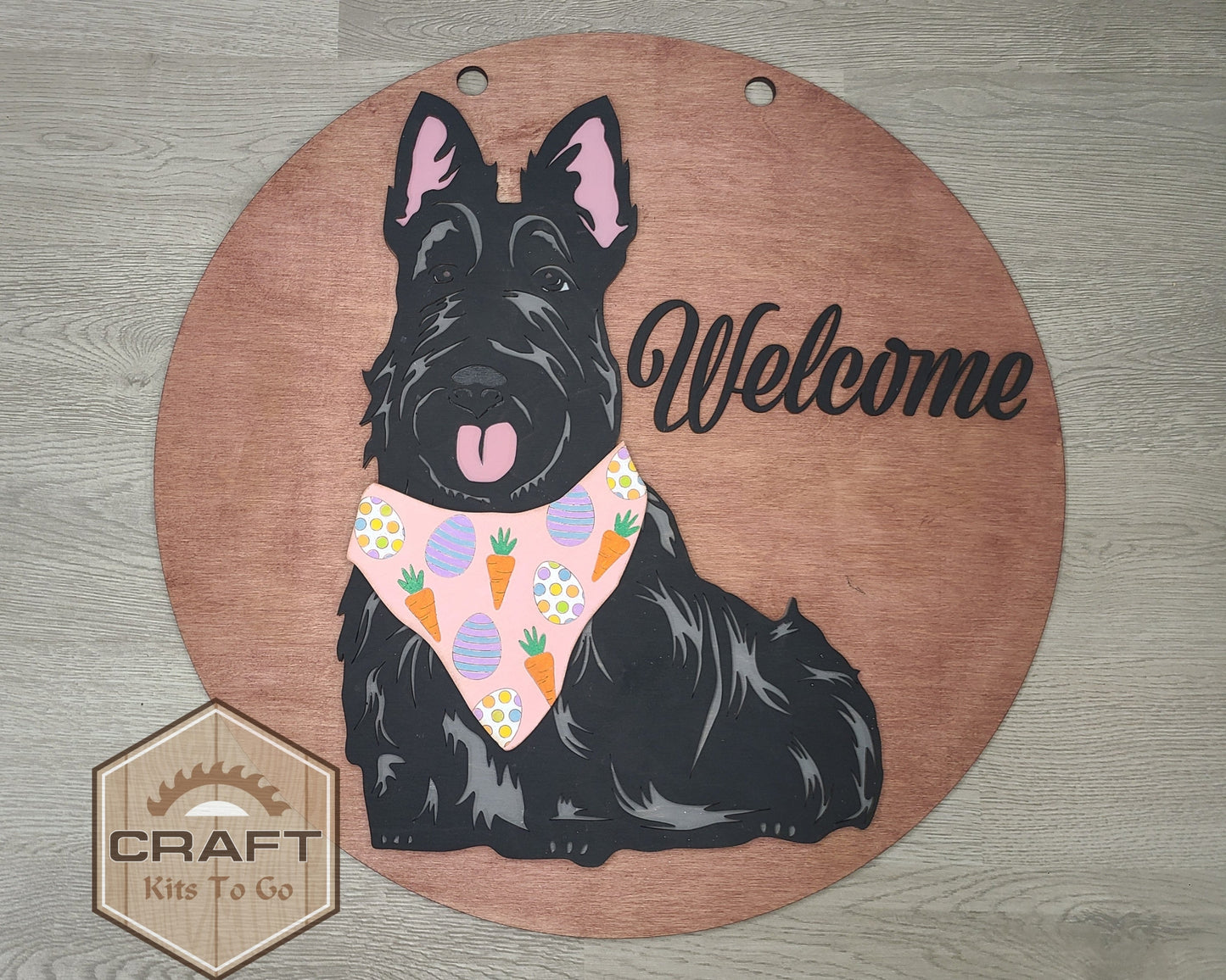 Scottie Interchangeable Sign | EASTER BANDANA | #200005