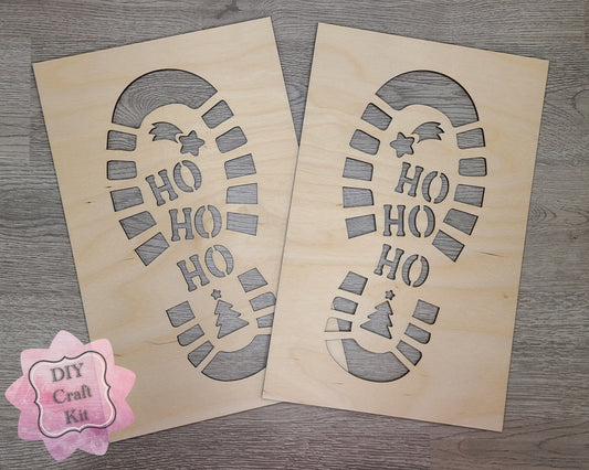 Santa Footprint Stencil | #3789