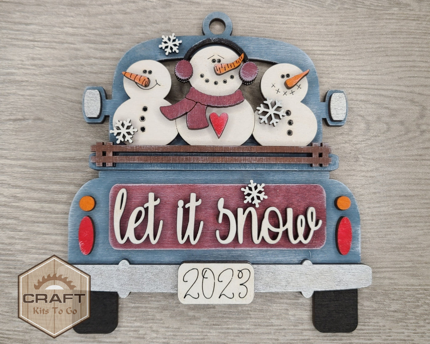 Snowman Truck Ornament | #3928