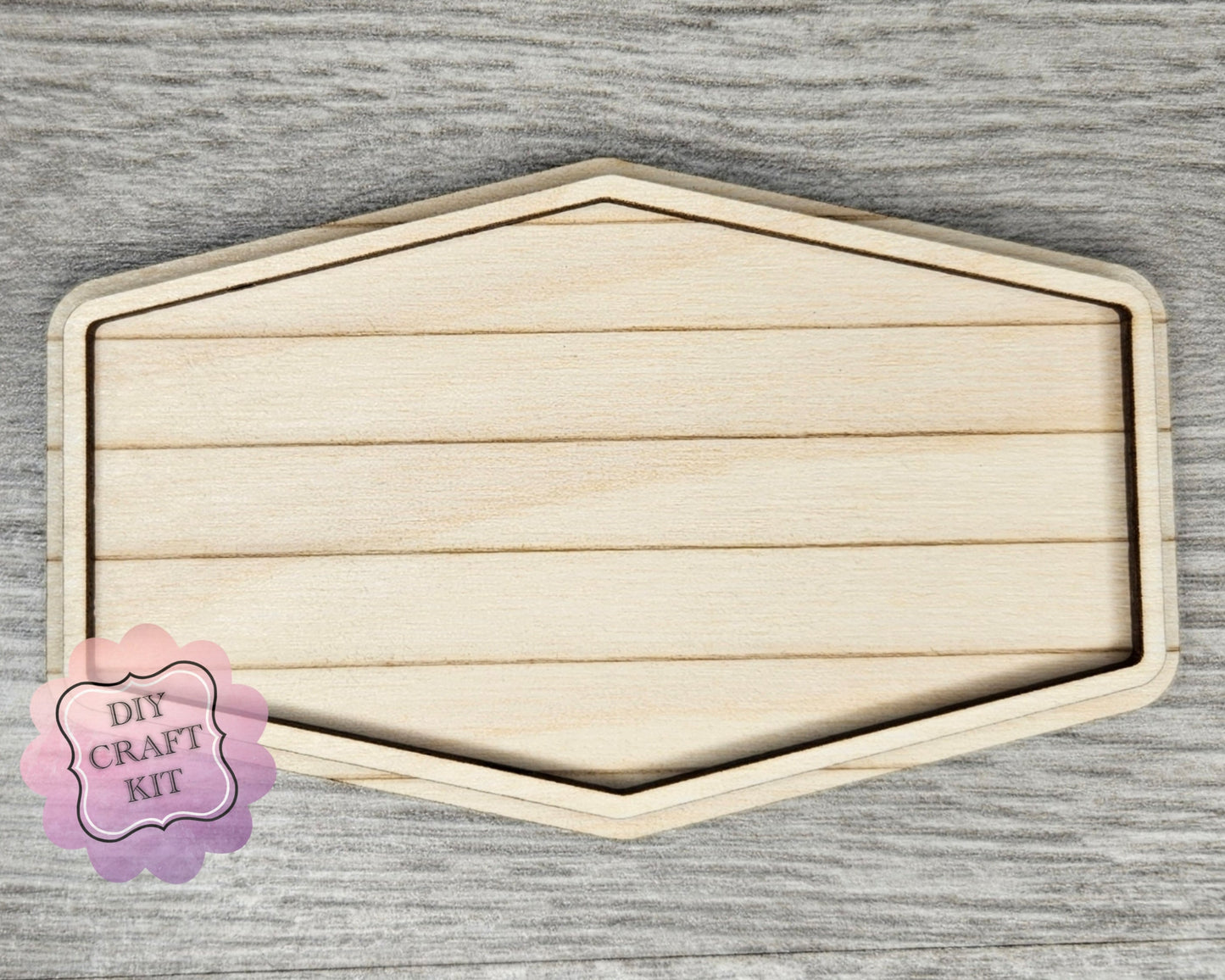 Shiplap Frame #2465 - Multiple Sizes Available - Unfinished Wood Cutout Frames