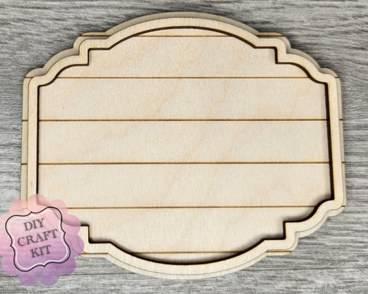 Shiplap Frame #2460 - Multiple Sizes Available - Unfinished Wood Cutout Frames
