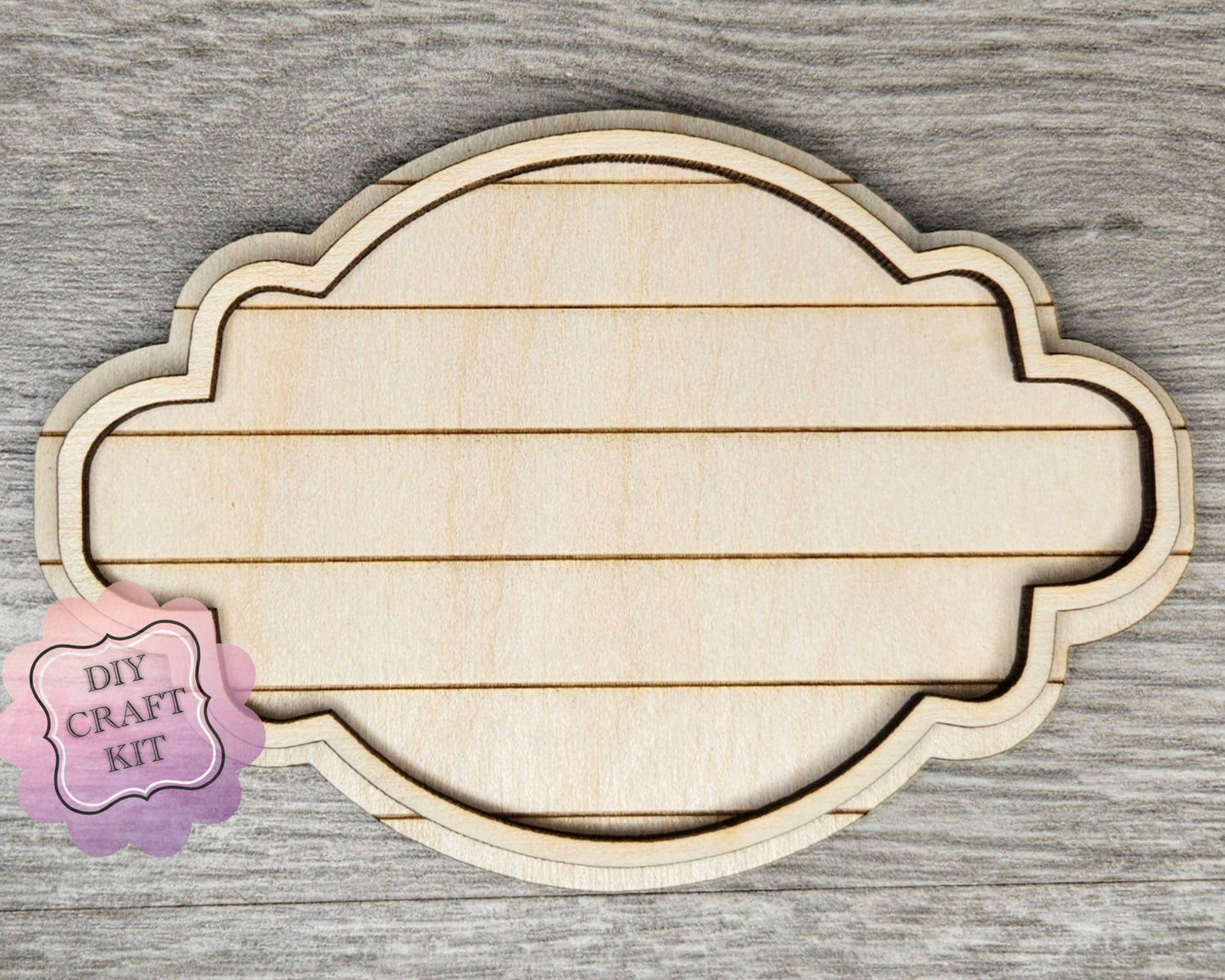 Shiplap Frame #2463 - Multiple Sizes Available - Unfinished Wood Cutout Frames