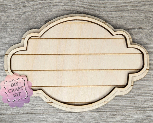 Shiplap Frame #2463 - Multiple Sizes Available - Unfinished Wood Cutout Frames