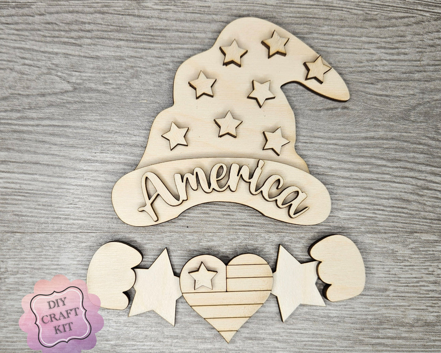Interchangeable Gnome | GIRL 4TH OF JULY TOPPER | #200002-5