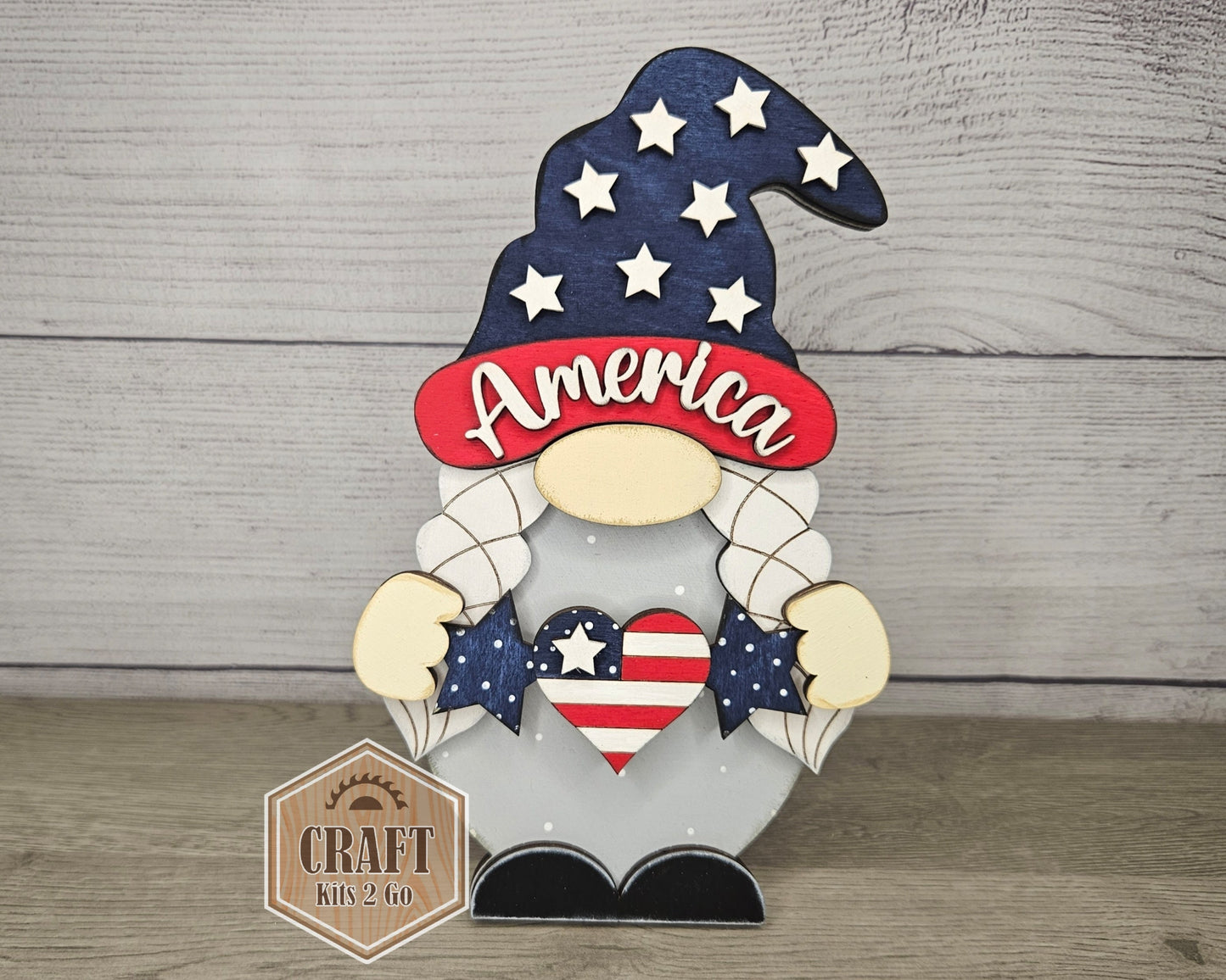 Interchangeable Gnome | GIRL 4TH OF JULY TOPPER | #200002-5