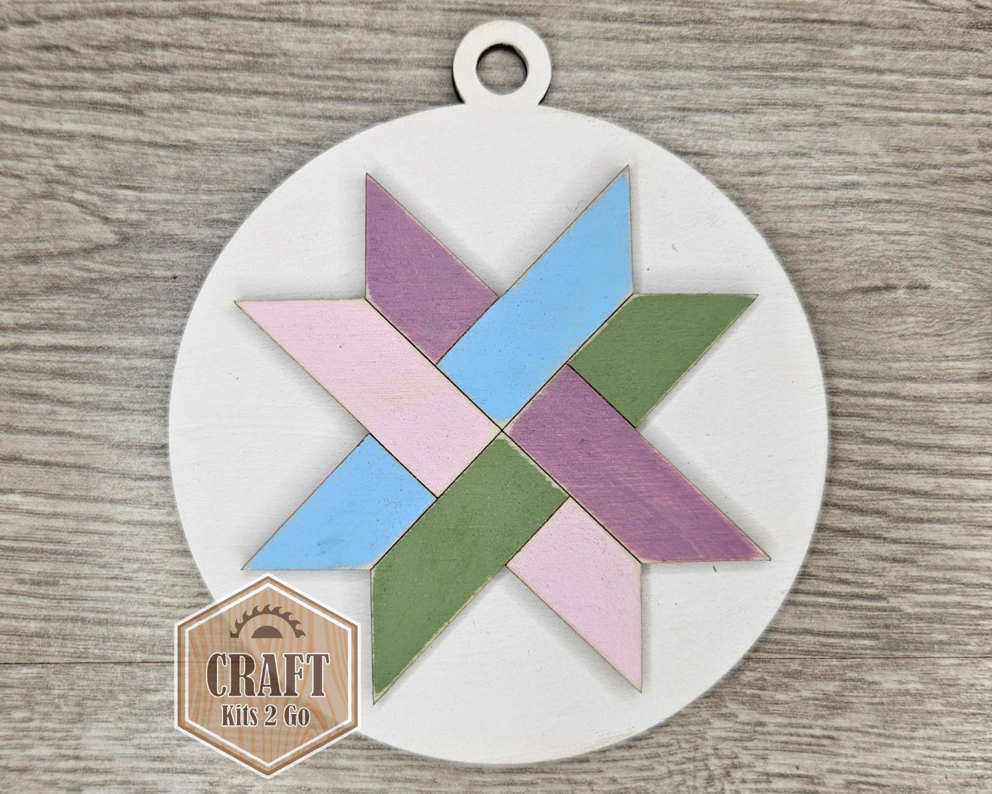 Woven Star Quilt Ornament | #4183