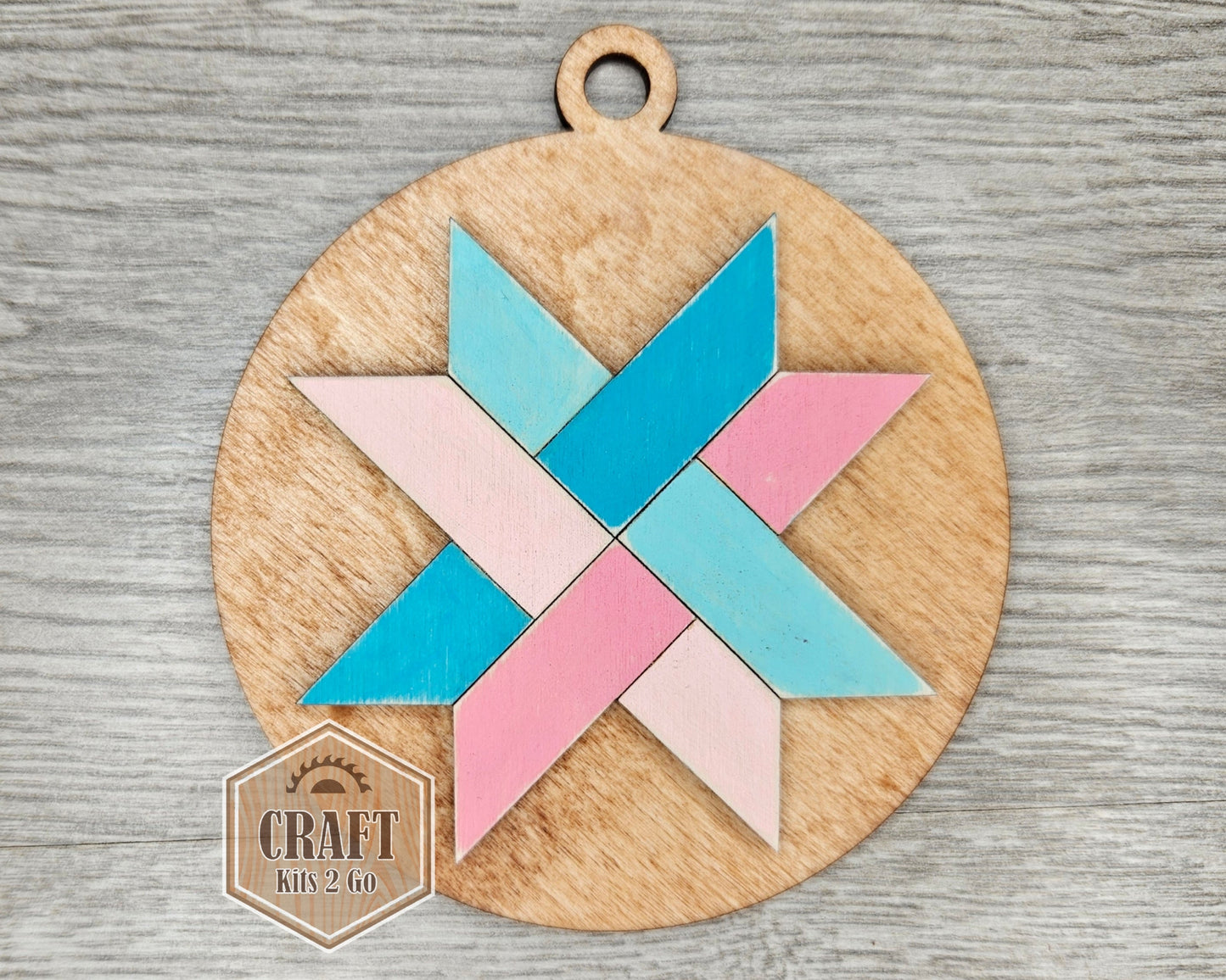 Woven Star Quilt Ornament | #4183