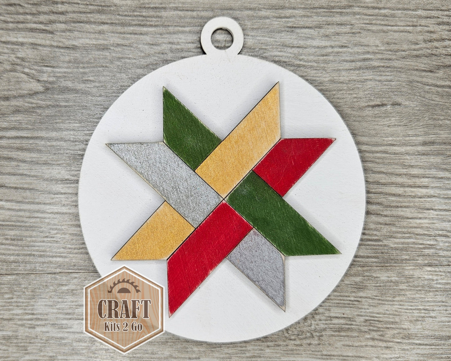 Woven Star Quilt Ornament | #4183