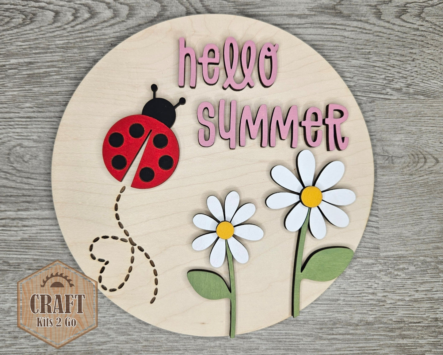 Hello Summer Lady bug Sign | #4246