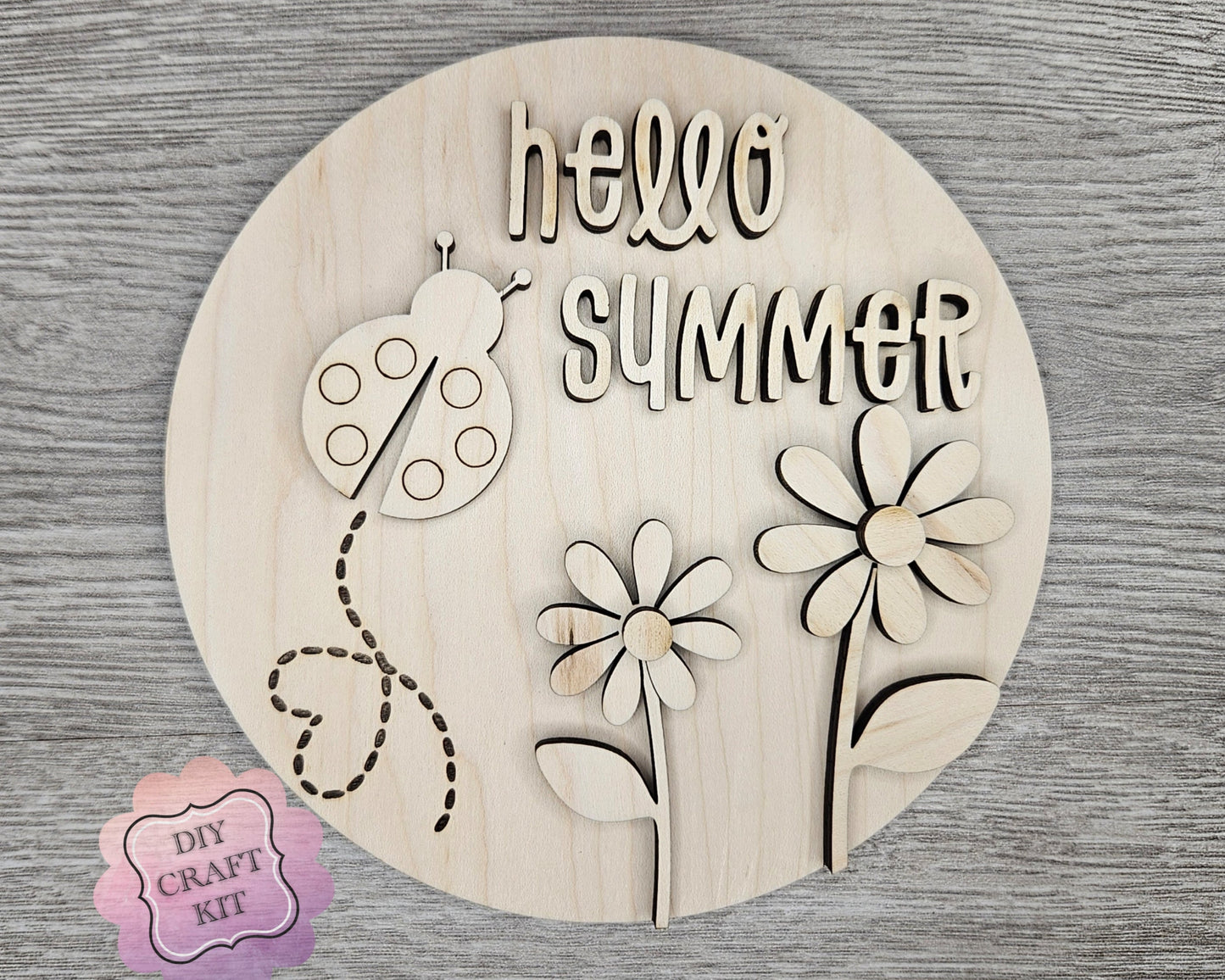 Hello Summer Lady bug Sign | #4246