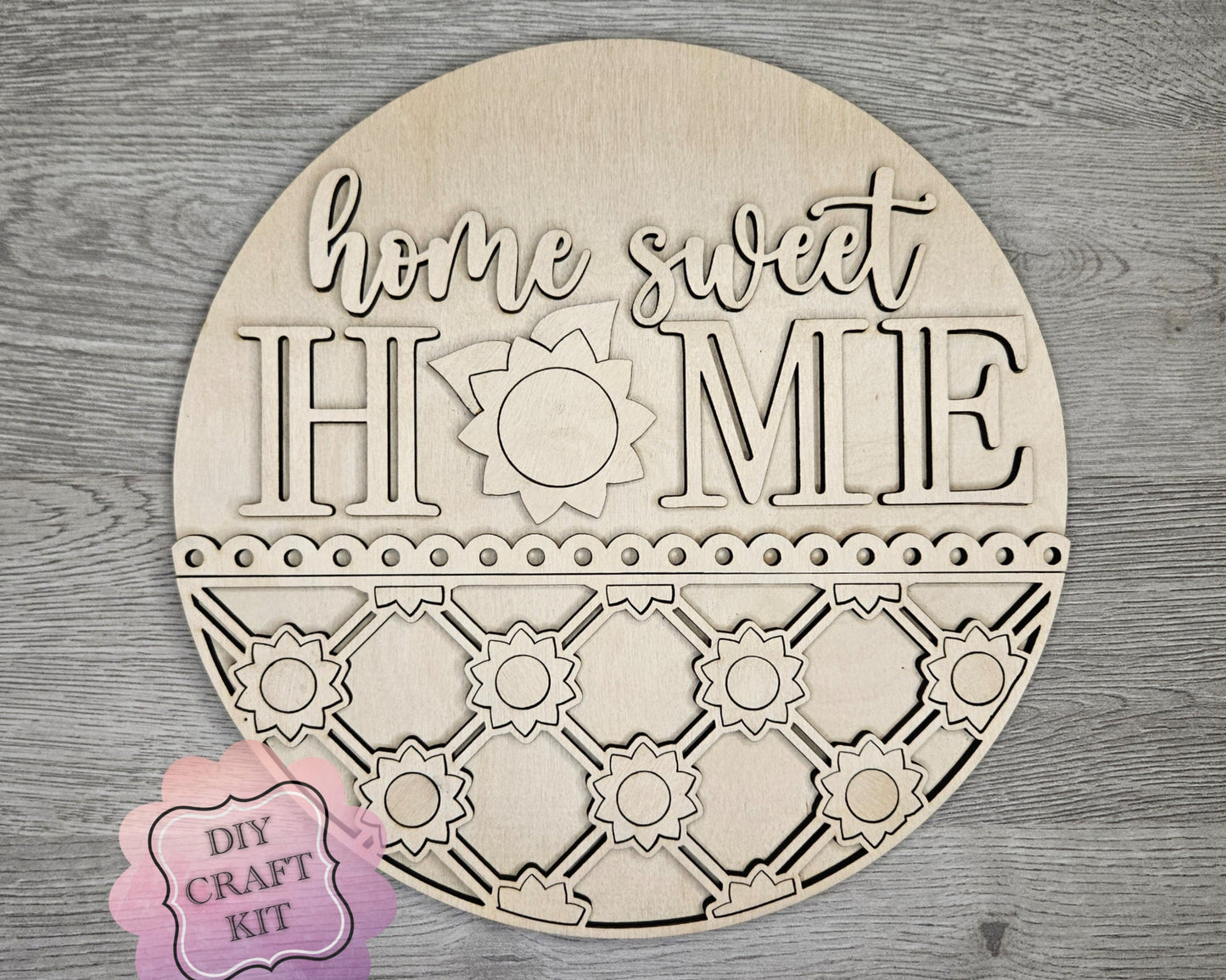 Home Sweet Home Sunflower Sign | #4332