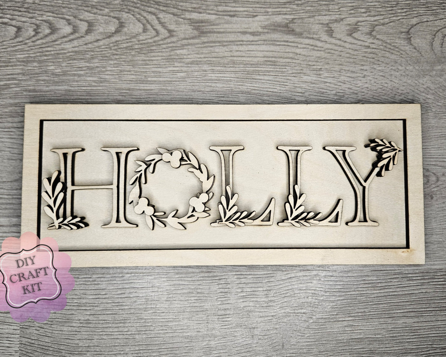 Rustic Holly Sign | #4500