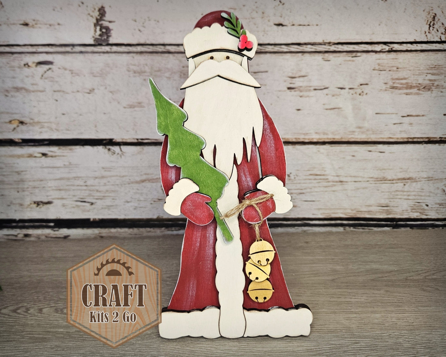 Rustic Old World Santa Shelf Sitter | #4496