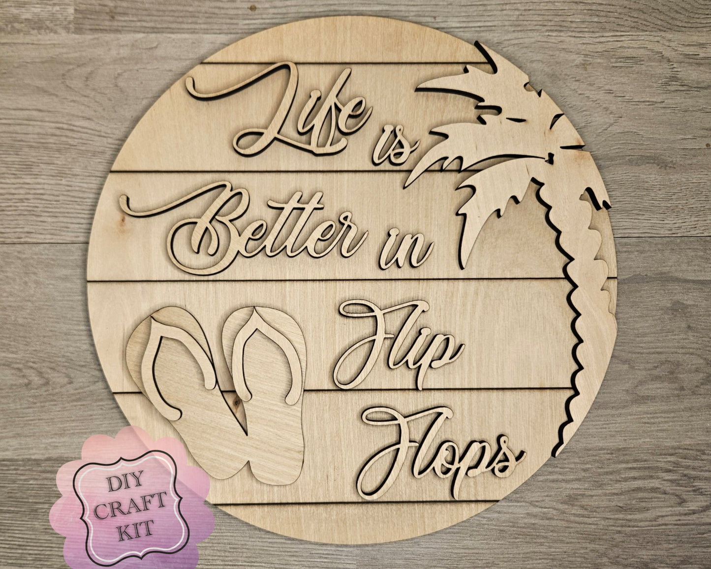 Life is Better in Flip Flops Beach Sign | #4051