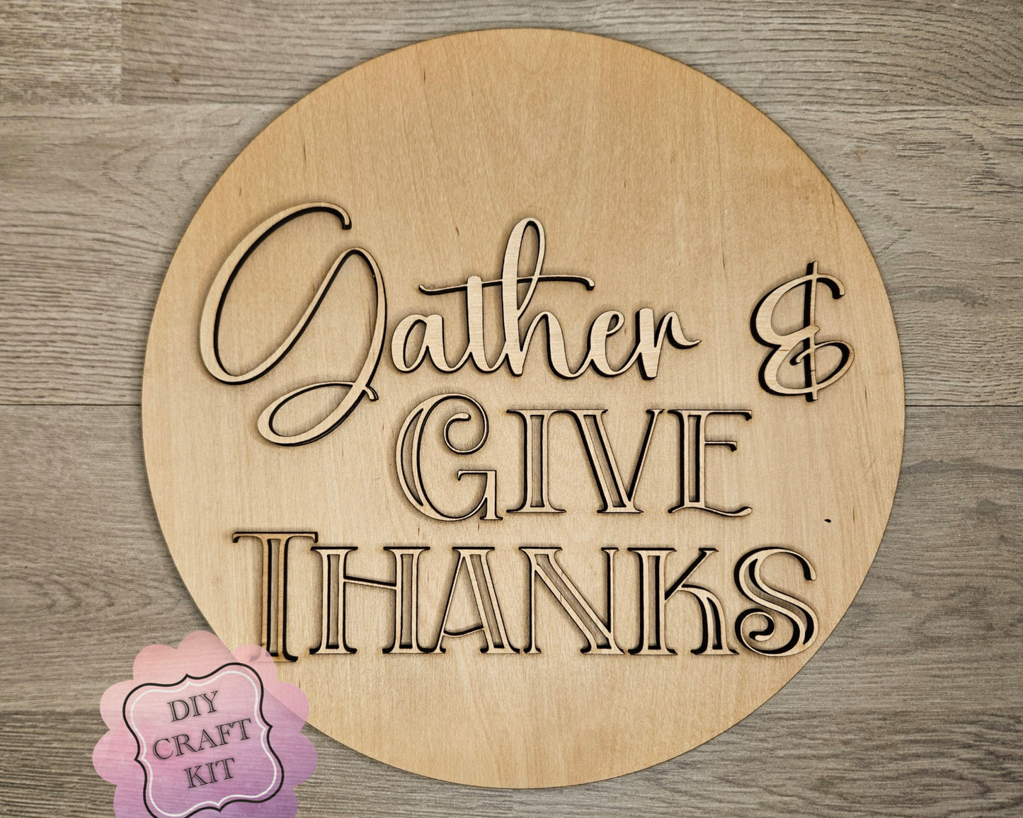 Gather & Give Thanks Thanksgiving Sign | #4441