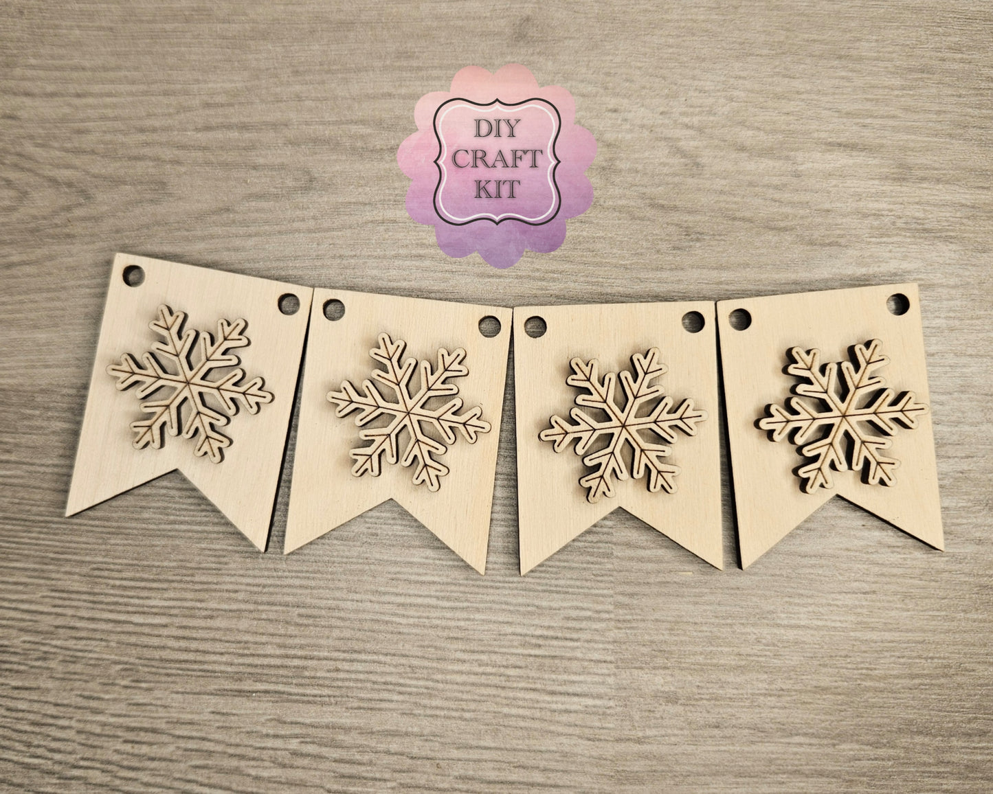 Snowflake Winter Bunting | #4746