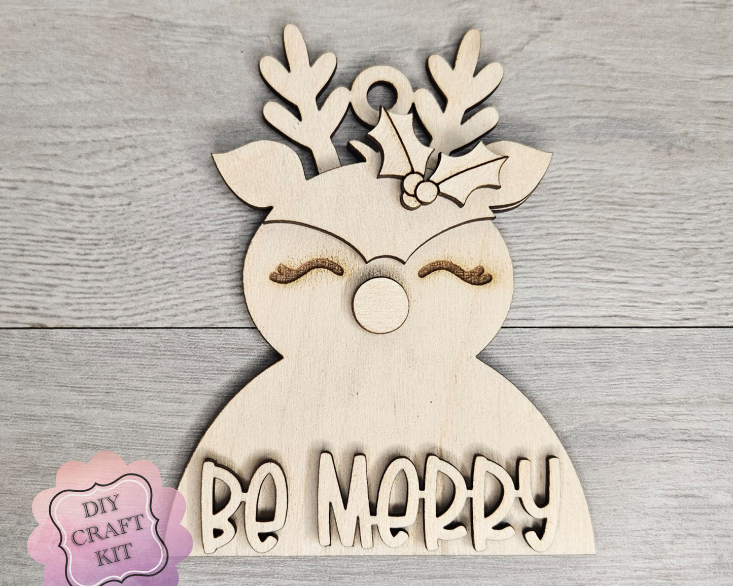 Reindeer "Be Merry" Ornament | #4407