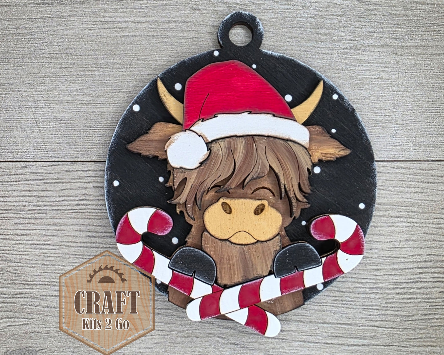 Christmas Highland Cow Ornament | #5013
