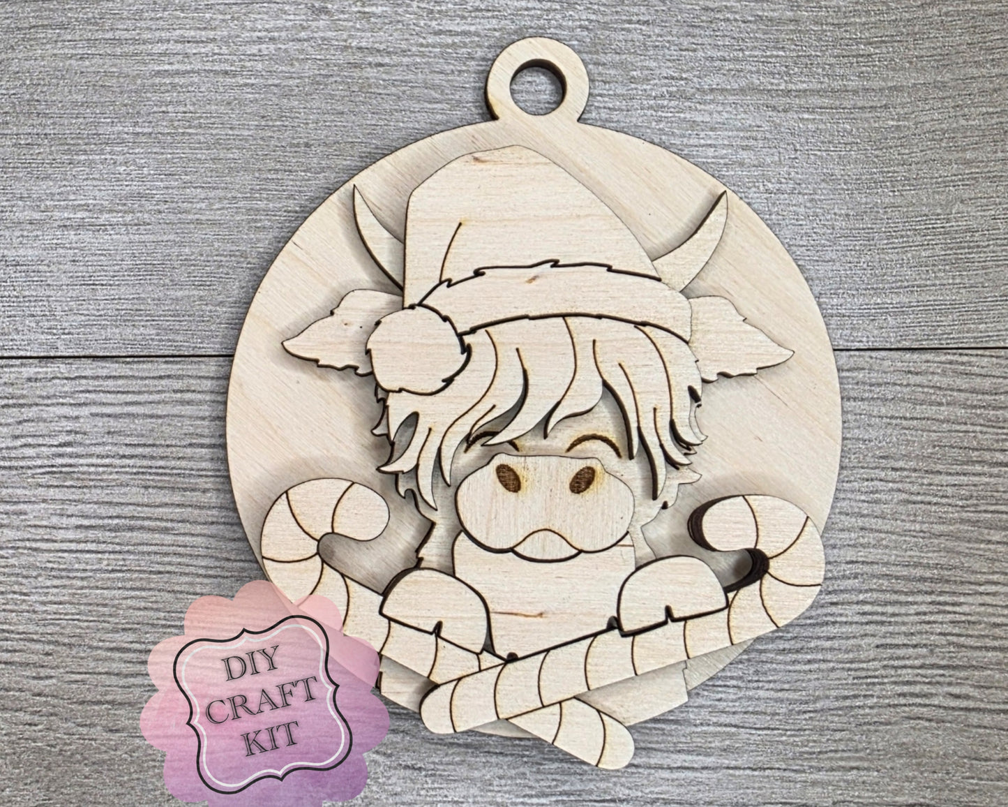 Christmas Highland Cow Ornament | #5013