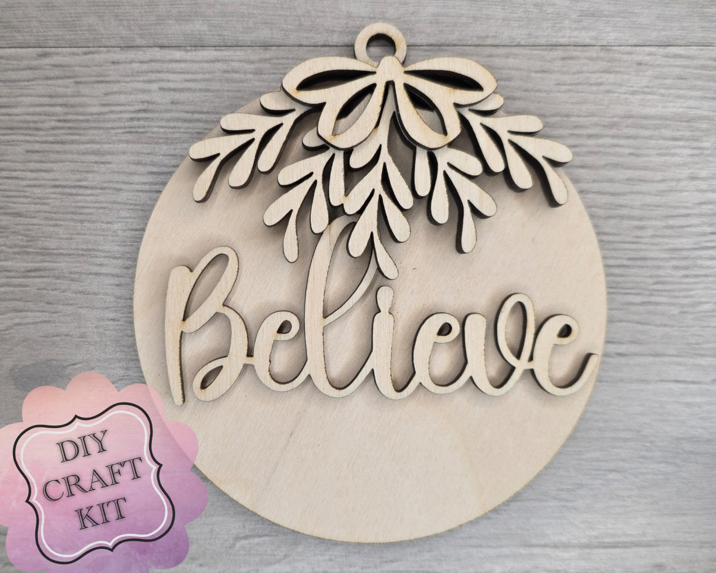 Believe Mistletoe Ornament | #5235
