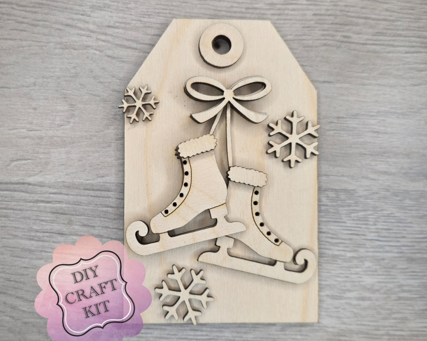 Winter Ice Skates Tag | #3779