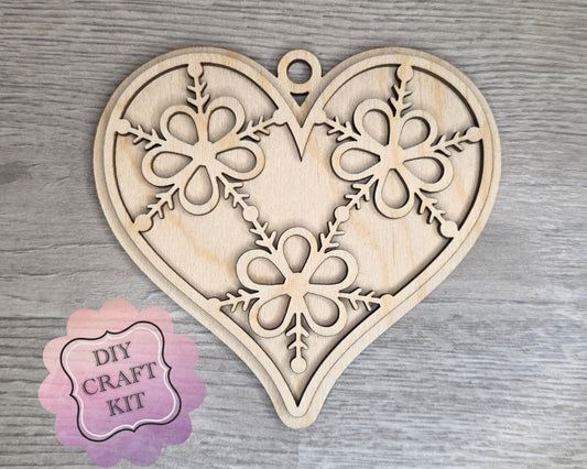 Gingerbread Heart Icing Ornament | #5365
