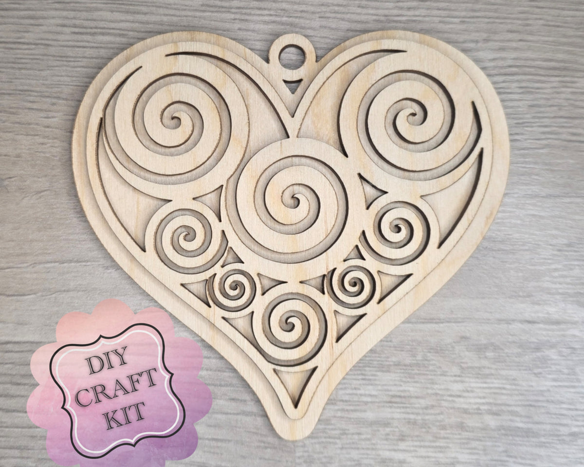 Gingerbread Heart Icing Ornament | #5363