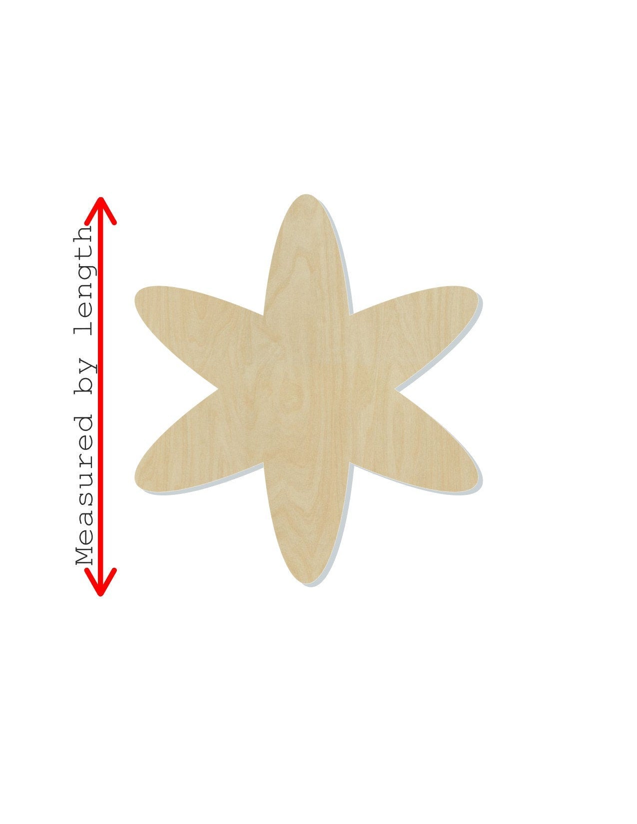 Asterisk Wood Cutout Blank Symbol #1168 - Multiple Sizes Available - Unfinished Wood Cutout Shapes