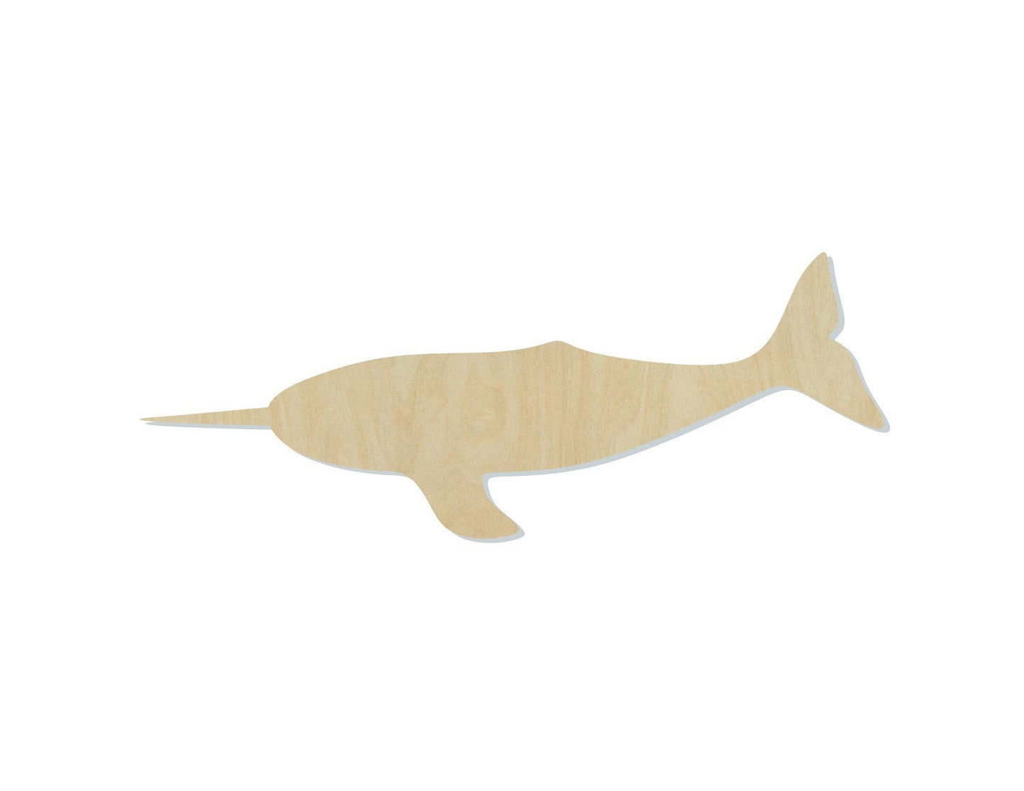 Narwhal wood shape wood cutouts ocean animals sea life beach DIY Paint kit #1773 - Multiple Sizes Available - Unfinished Wood Cutout Shapes
