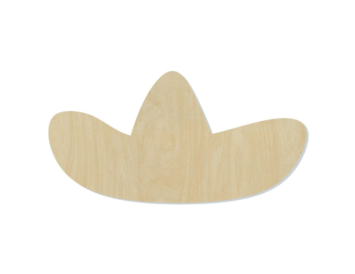 Sombrero wood shape wood cutouts DIY paint kit #2032 - Multiple Sizes Available - Unfinished Wood Cutout Shapes