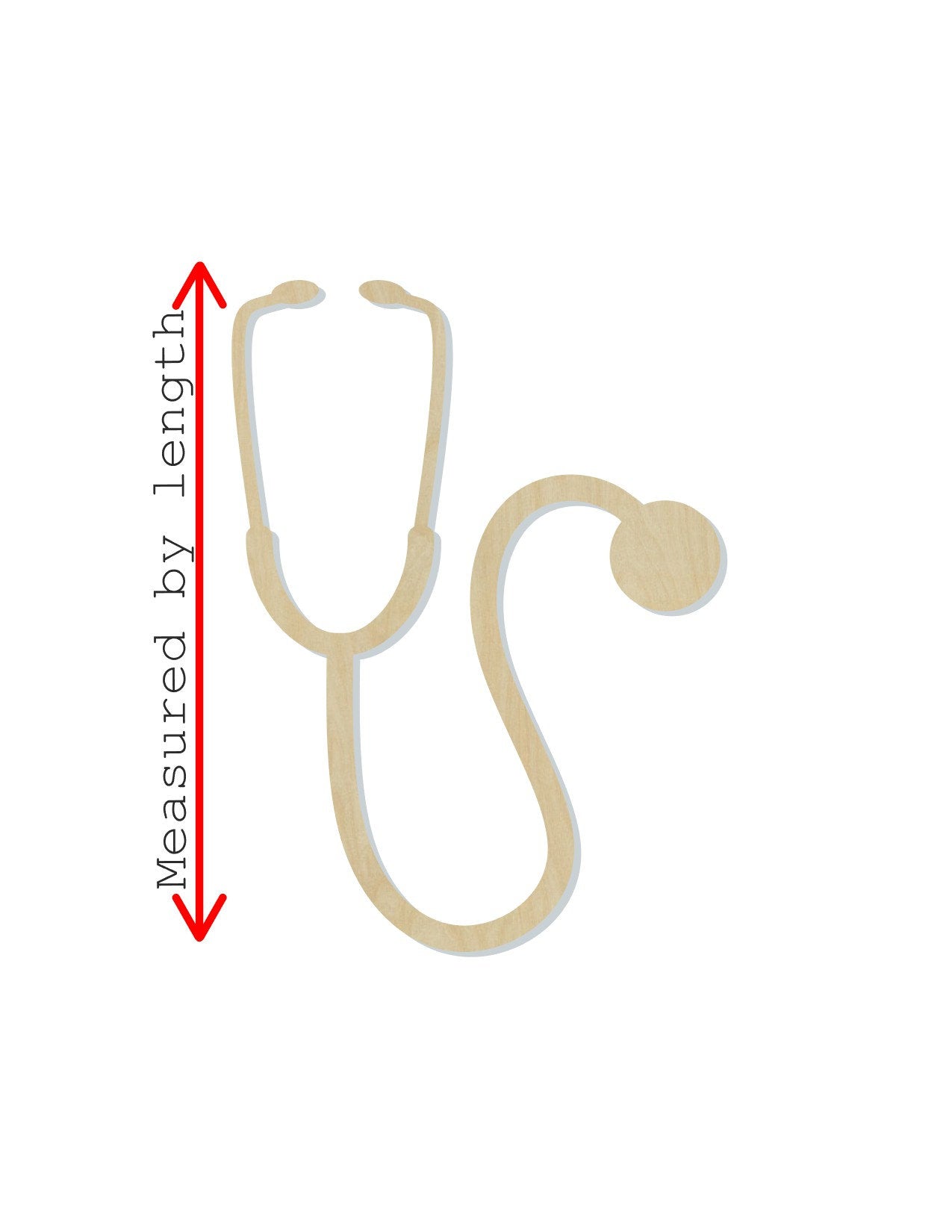 Stethoscope wood shape wood cutouts Nurse Doctors DIY paint kit #2063 - Multiple Sizes Available - Unfinished Wood Cutout Shapes