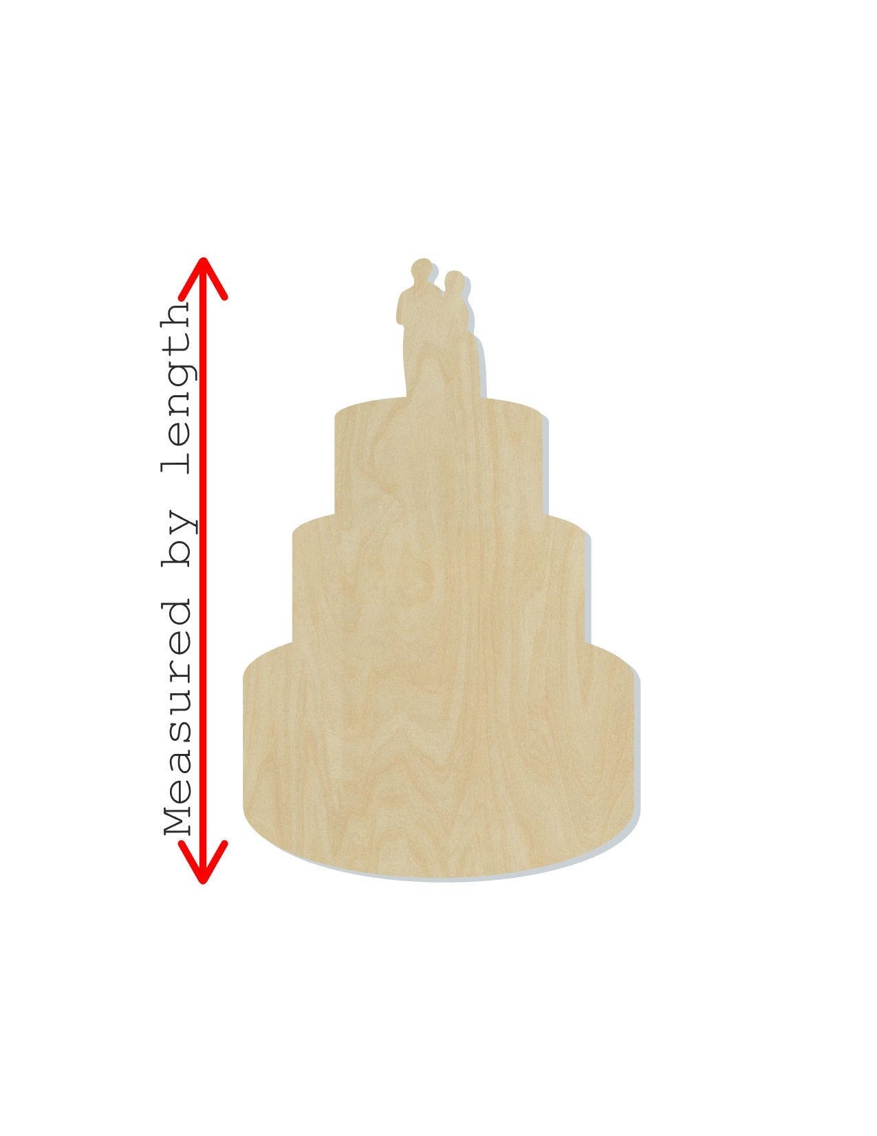 Wedding Cake Wood Cutouts Bridal Shower Brides Maid Bride DIY paint #2178 - Multiple Sizes Available - Unfinished wood Cutout Shapes