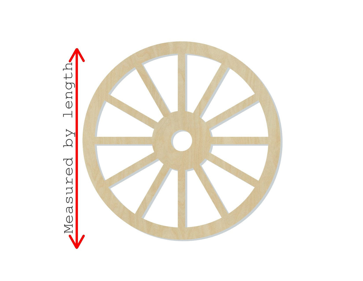 Wagon Wheel Wood Cutouts Pioneer DIY Paint History #2185 - Multiple Sizes Available - Unfinished wood Cutout Shapes