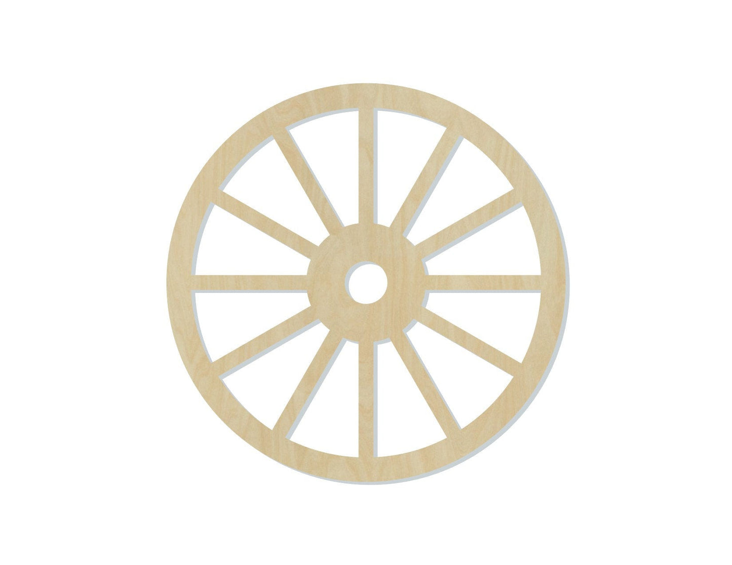 Wagon Wheel Wood Cutouts Pioneer DIY Paint History #2185 - Multiple Sizes Available - Unfinished wood Cutout Shapes