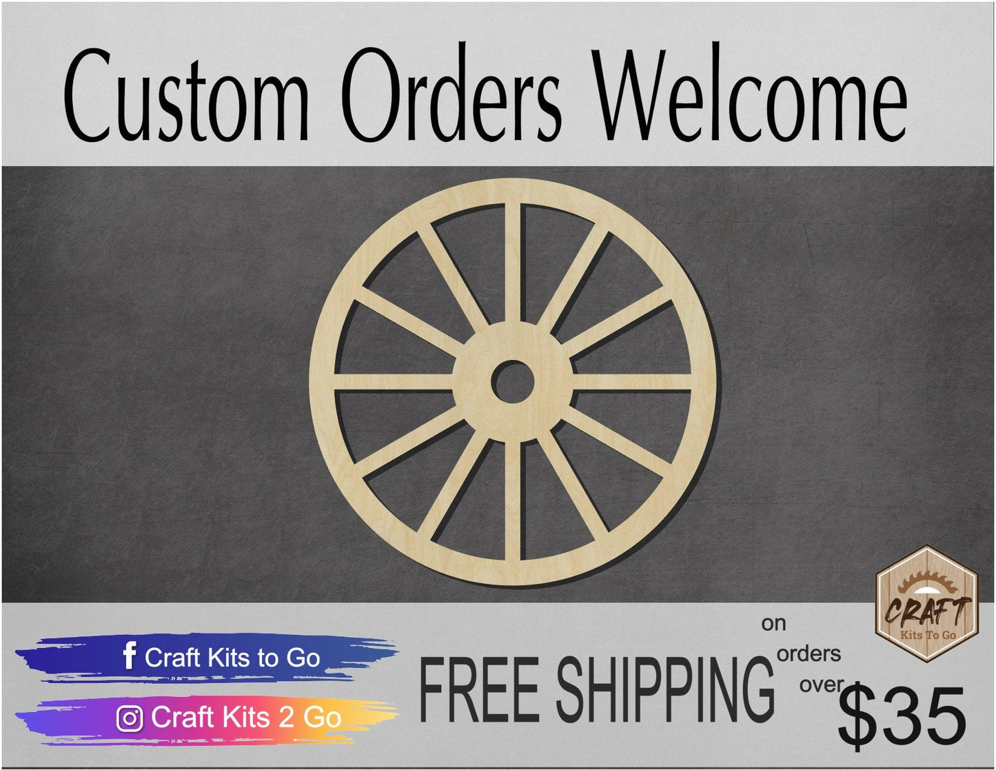 Wagon Wheel Wood Cutouts Pioneer DIY Paint History #2185 - Multiple Sizes Available - Unfinished wood Cutout Shapes