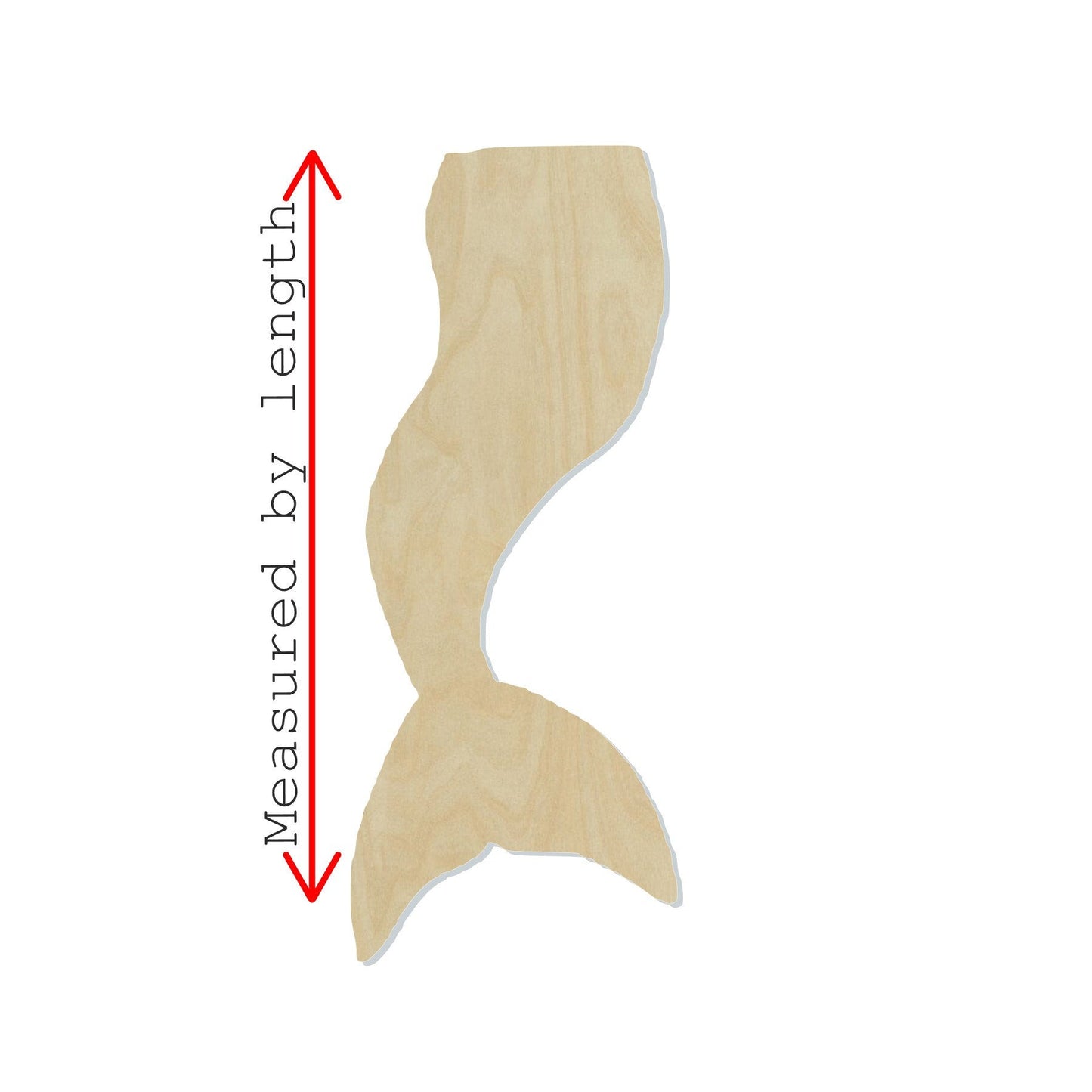 Mermaid Tail blank, Magical Mermaid cutout #1076 - Multiple Sizes Available - Unfinished Wood Cutout Shapes
