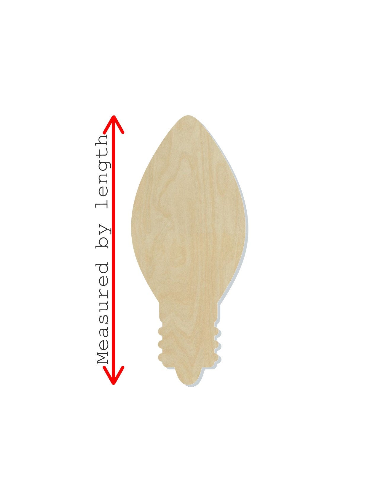 Christmas Light Bulb Christmas time blank wood cutouts Christmas Craft DIY #1309 - Multiple Sizes Available - Unfinished Cutout Shapes