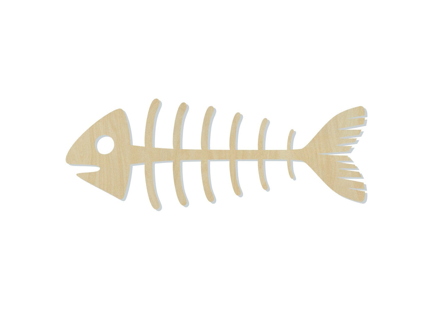 Fish Skeleton Fishing Food wood cutouts DIY Paint kit #1473 - Multiple Sizes Available - Unfinished Wood Cutout Shapes