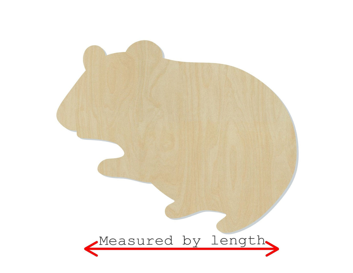 Hamster cutout Wood cutouts Pet Animal cutouts wood craft DIY Paint kit #1577 - Multiple Sizes Available - Unfinished Cutout Shapes