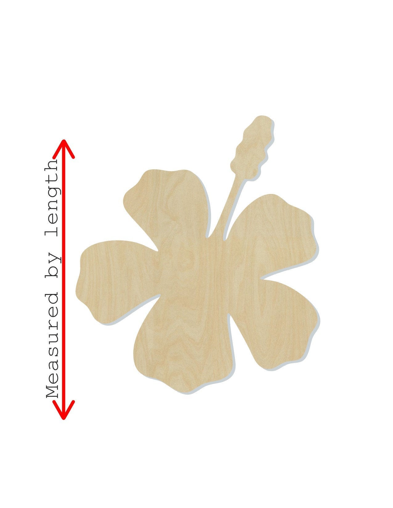 Hibiscus wood shape wood cutout Flowers Garden Hawaiian Flower Hawaii #1598 - Multiple Sizes Available - Unfinished Wood Cutouts Shapes