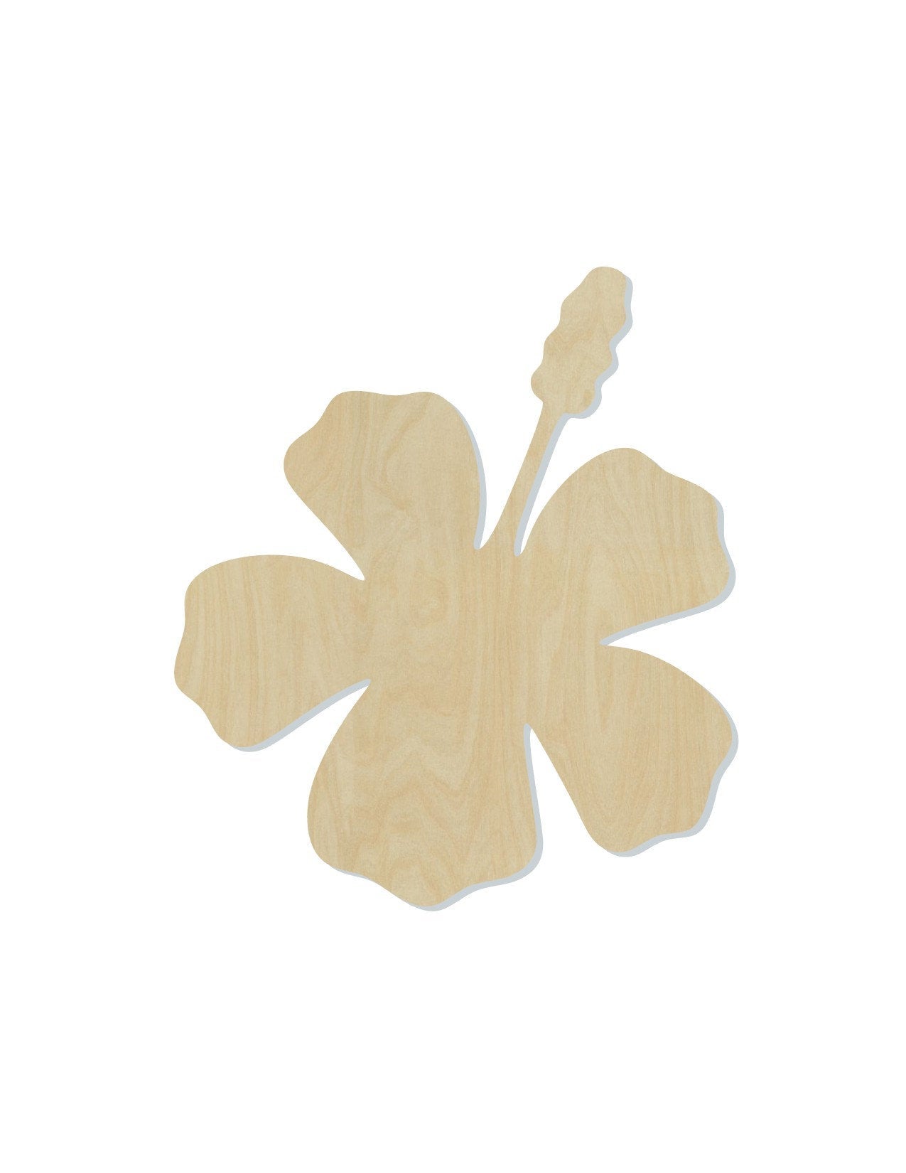Hibiscus wood shape wood cutout Flowers Garden Hawaiian Flower Hawaii #1598 - Multiple Sizes Available - Unfinished Wood Cutouts Shapes