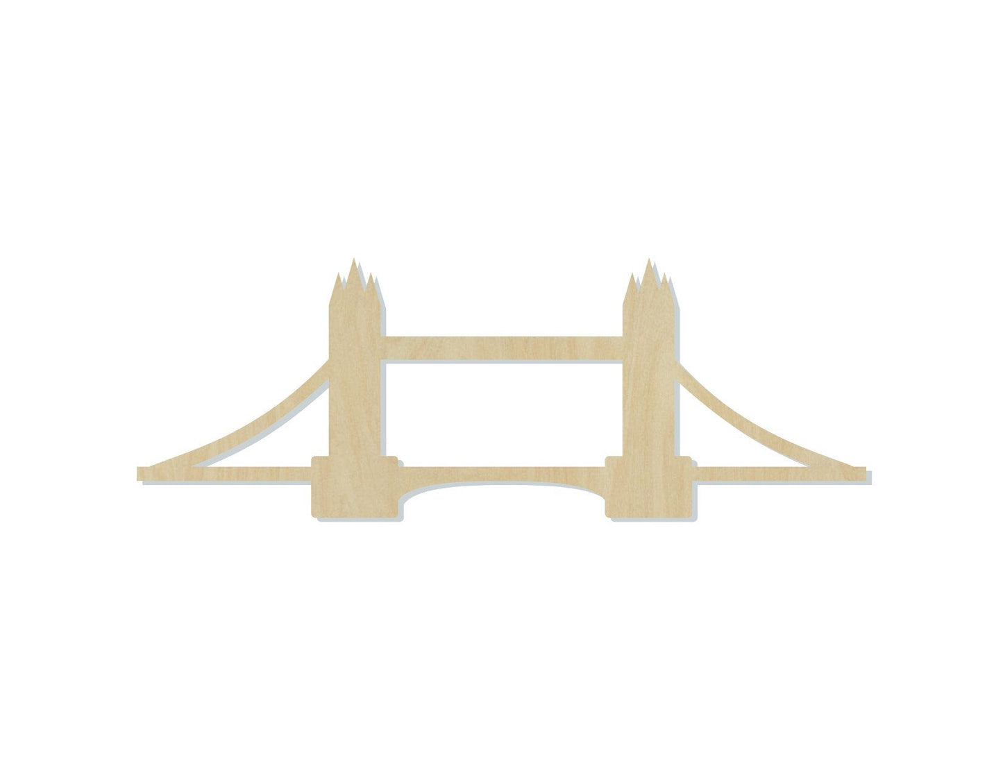 London Bridge wood cutouts wood shapes bridges Place DIY Paint kit #1703 - Multiple Sizes Available - Unfinished Wood Cutout Shapes