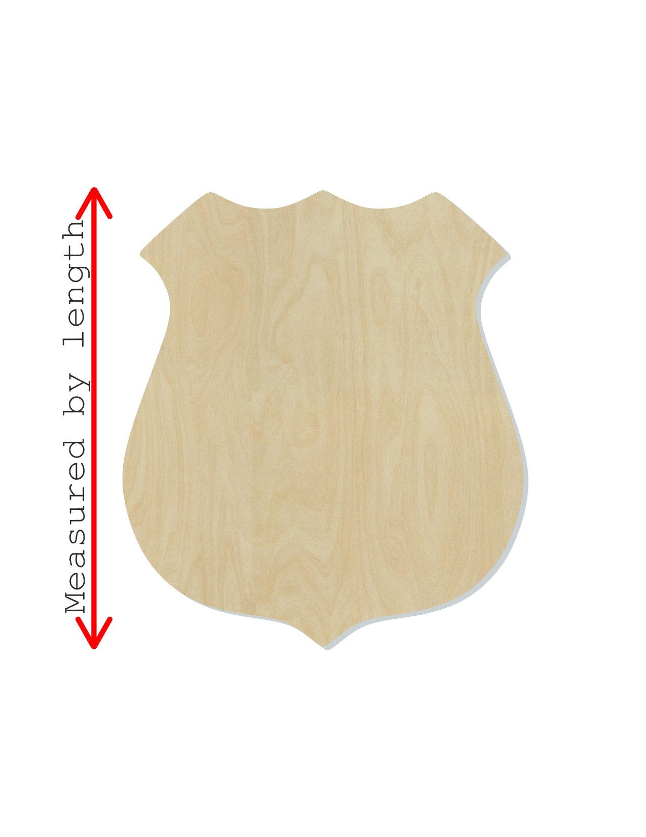 Police Badge wood shape wood cutouts Police Officer DIY Paint kit #1870 - Multiple Sizes Available - Unfinished Wood Cutout Shapes