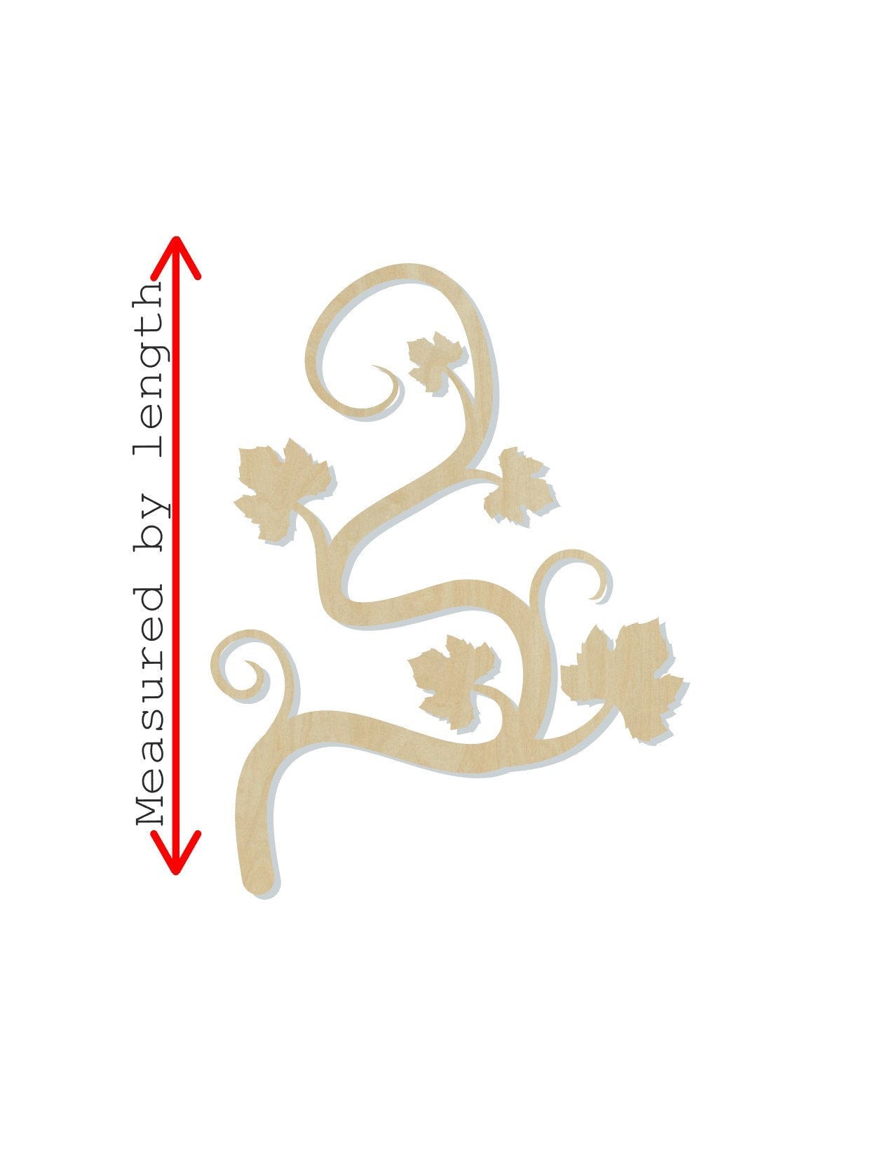 Pumpkin Vein wood shape wood cutouts Halloween Craft Fall time DIY Paint #1896 - Multiple Sizes Available - Unfinished Wood Cutout Shapes