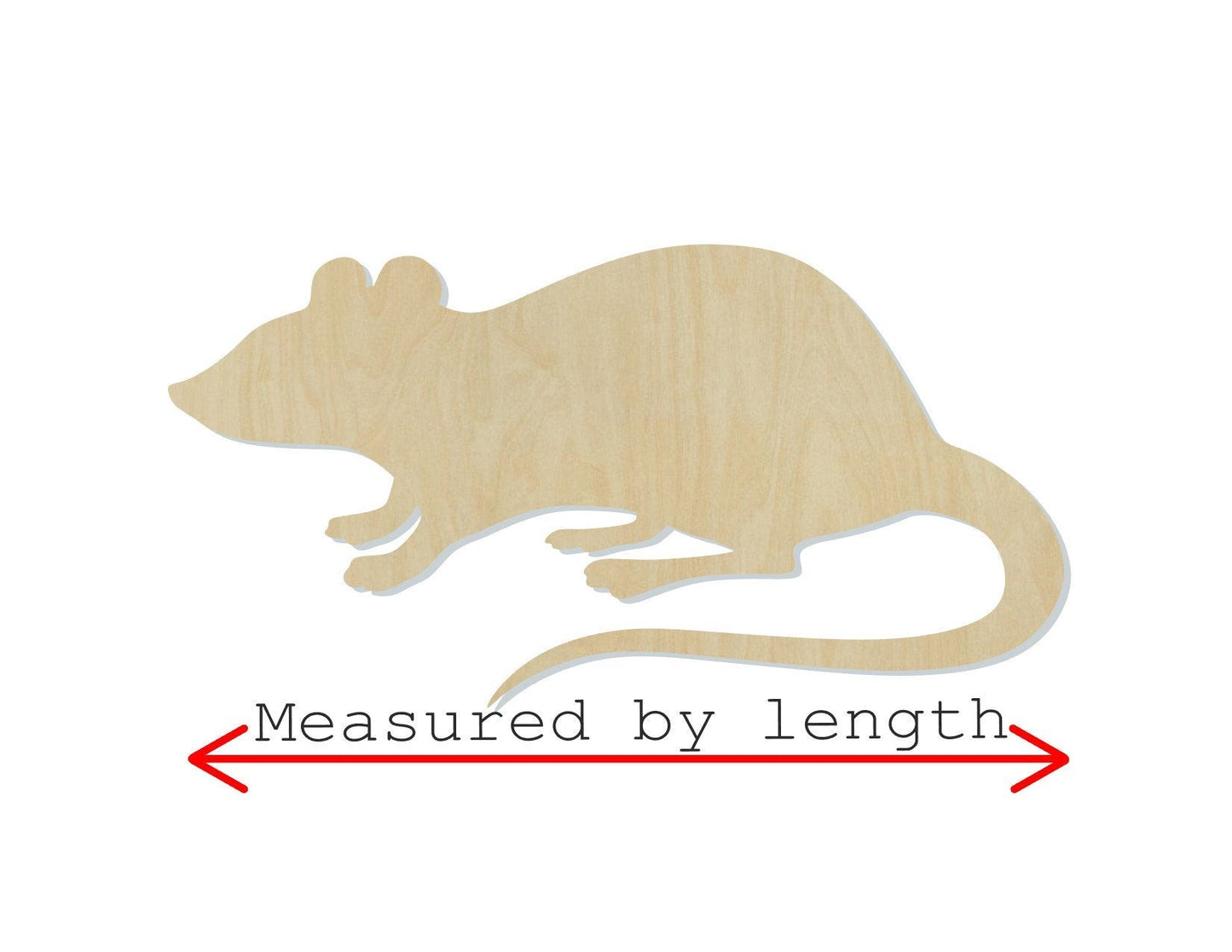 Rat wood shape wood cutouts animal cutouts animal shapes DIY Paint kit #1909 - Multiple Sizes Available - Unfinished Wood Cutout Shapes