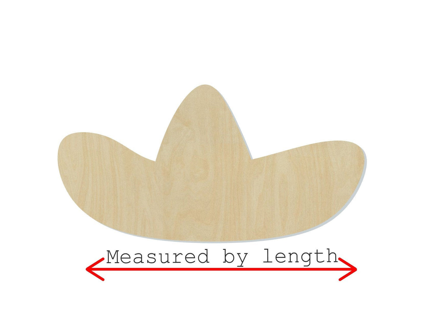 Sombrero wood shape wood cutouts DIY paint kit #2032 - Multiple Sizes Available - Unfinished Wood Cutout Shapes