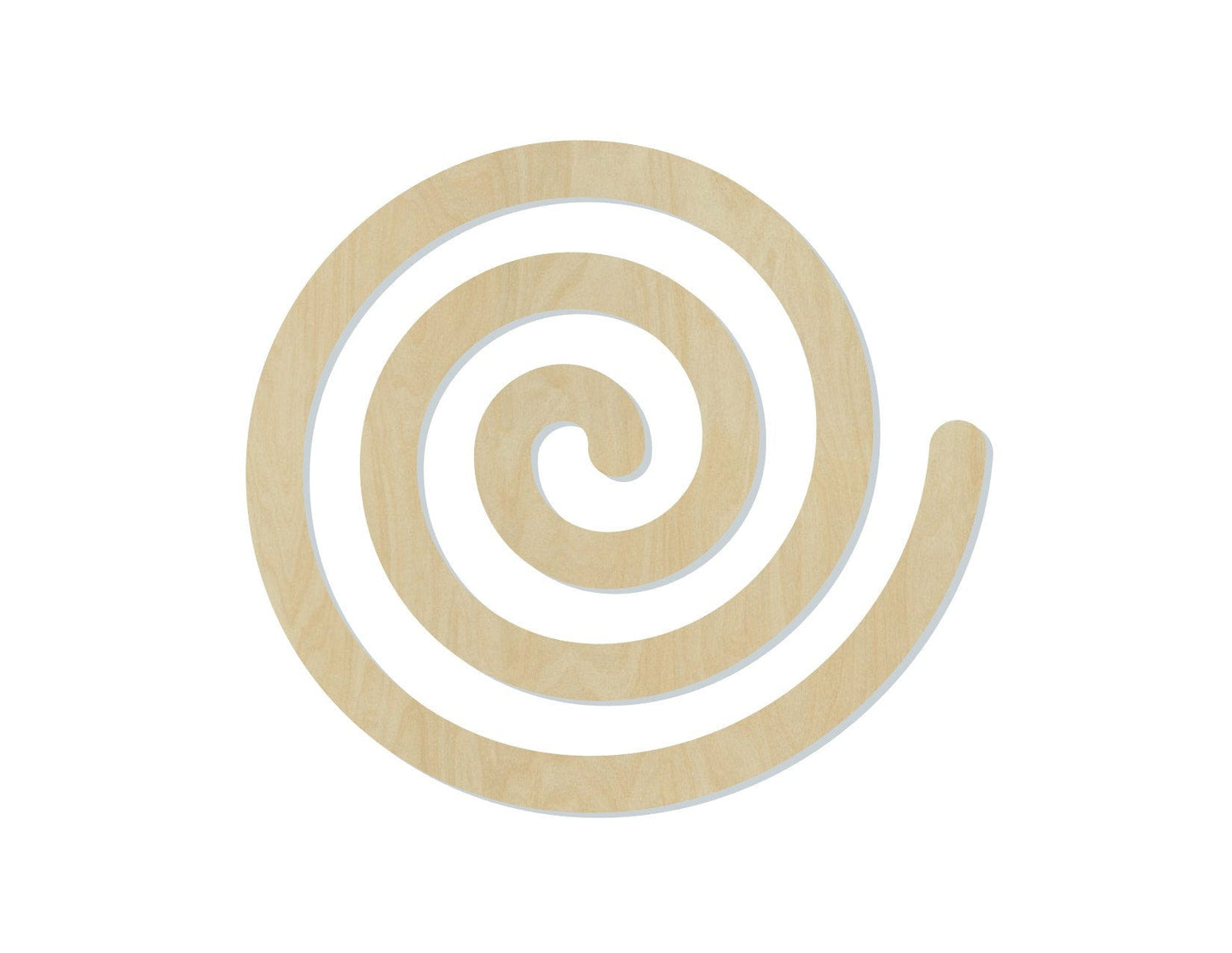 Spiral wood shape wood cutouts DIY paint kit #2043 - Multiple Sizes Available - Unfinished Wood Cutout Shapes